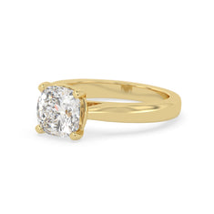 OctaPearl 2 ct Cushion Cut Lab Grown Diamond Solitaire Engagement Ring - alternate view