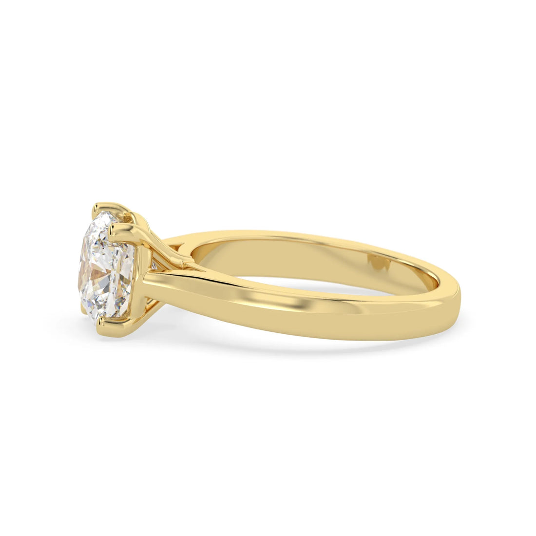 OctaPearl 2 ct Cushion Cut Lab Grown Diamond Solitaire Engagement Ring
