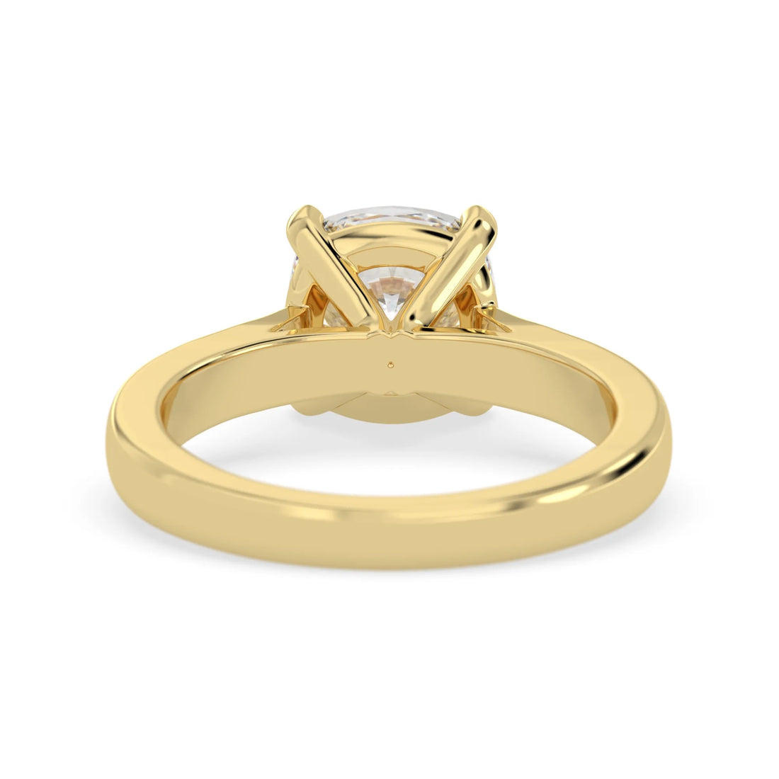 OctaPearl 2 ct Cushion Cut Lab Grown Diamond Solitaire Engagement Ring