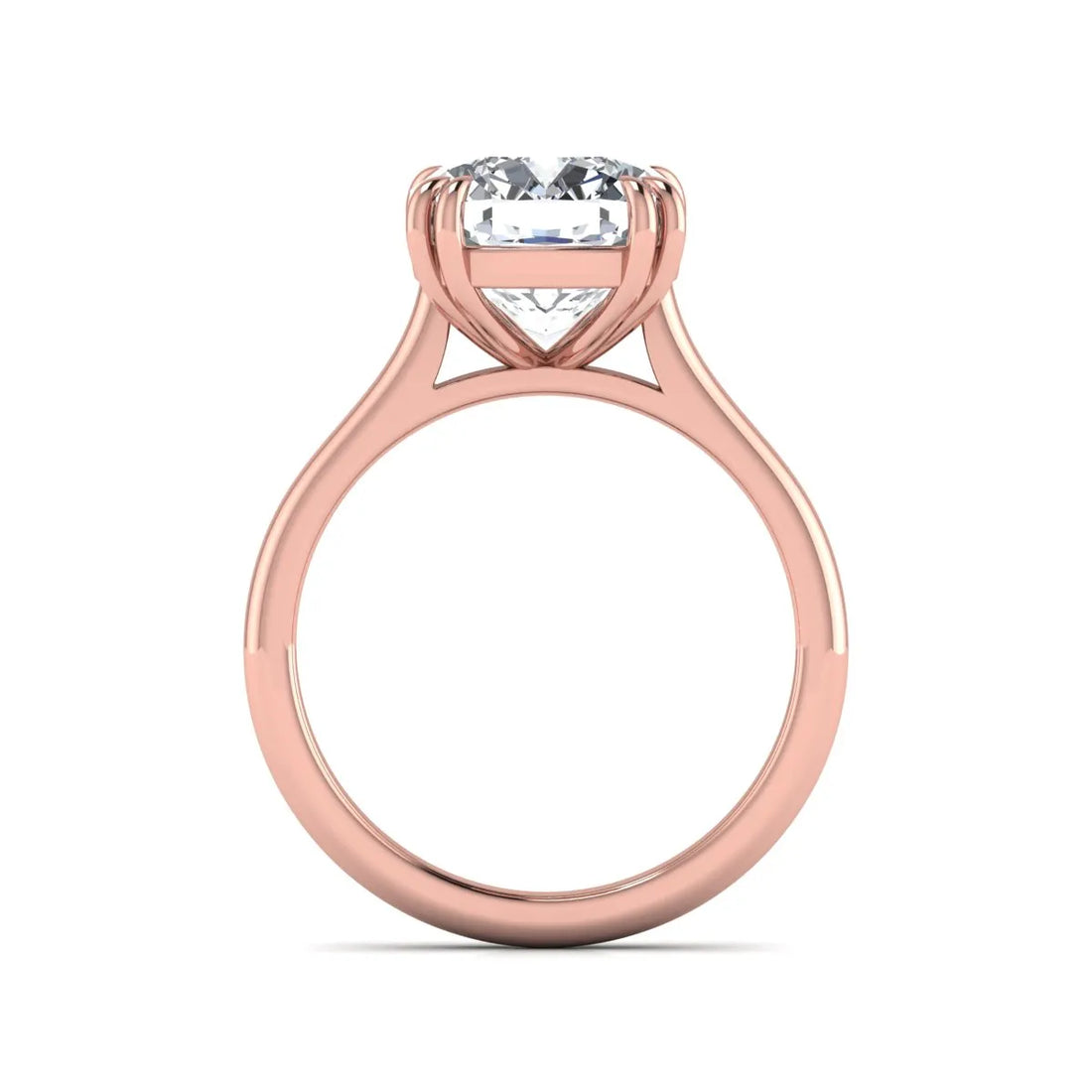 OctaPearl 3.5 ct Cushion Prong Set Lab Grown Diamond Solitaire Engagement Ring
