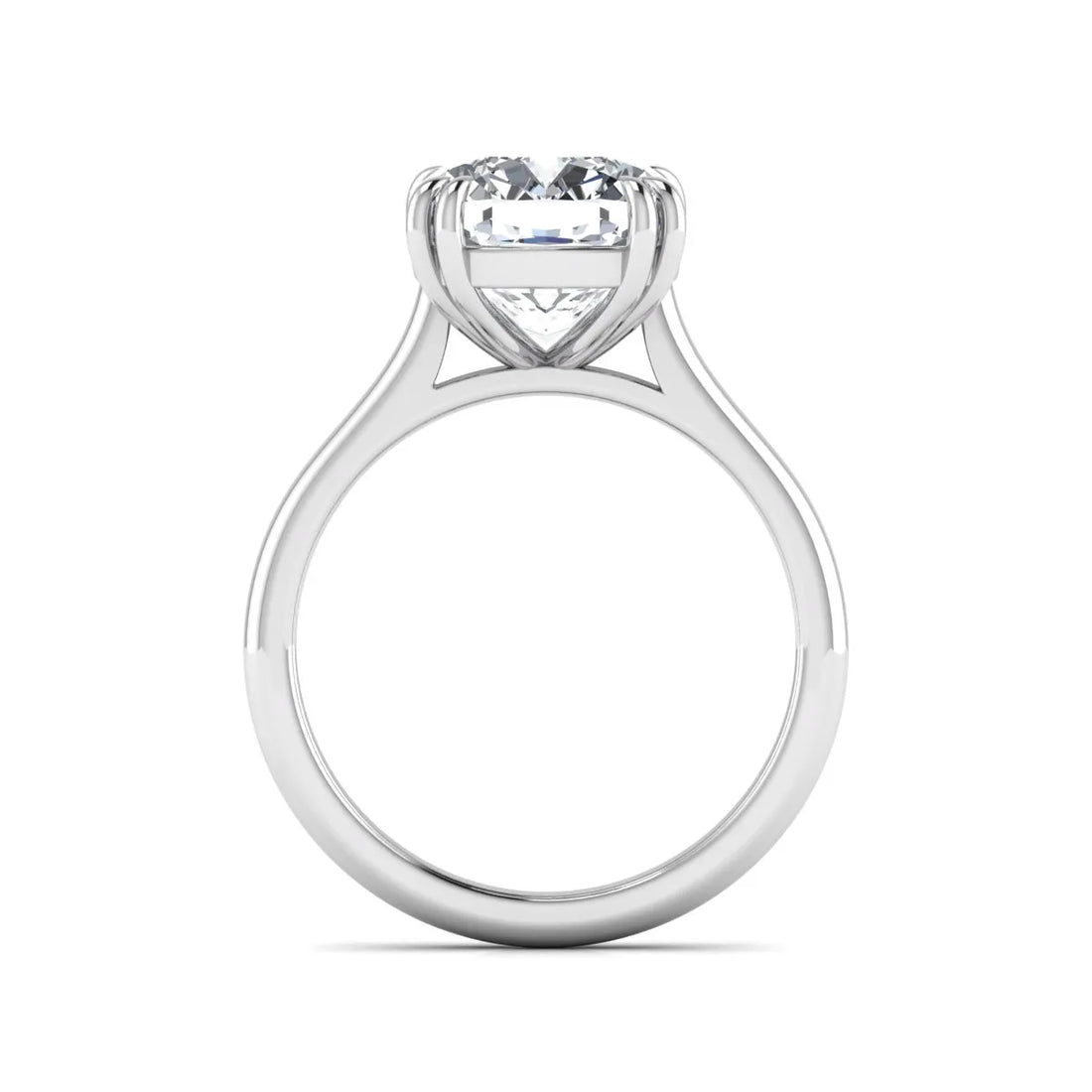 OctaPearl 3.5 ct Cushion Prong Set Lab Grown Diamond Solitaire Engagement Ring