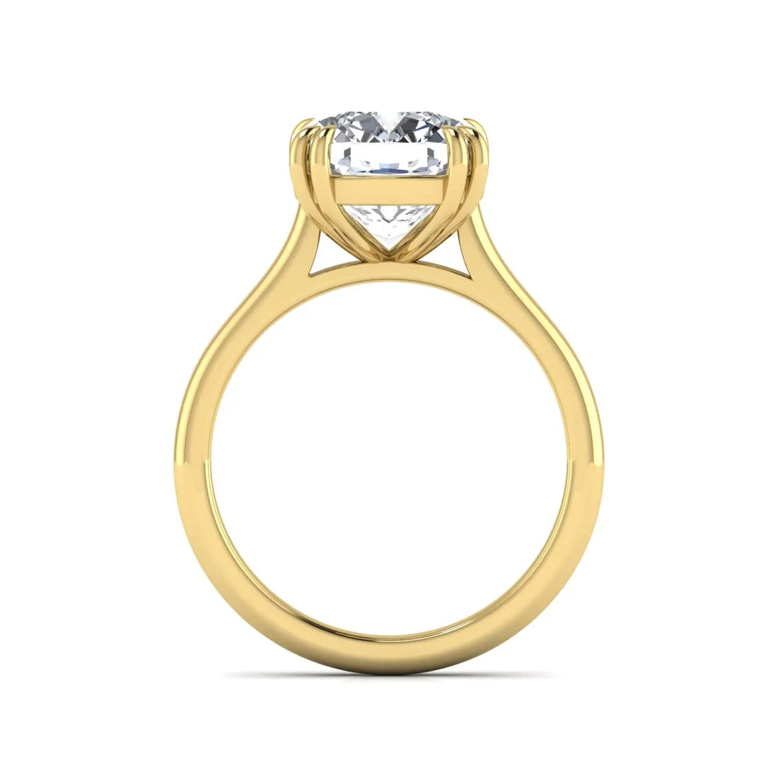 OctaPearl 3.5 ct Cushion Prong Set Lab Grown Diamond Solitaire Engagement Ring