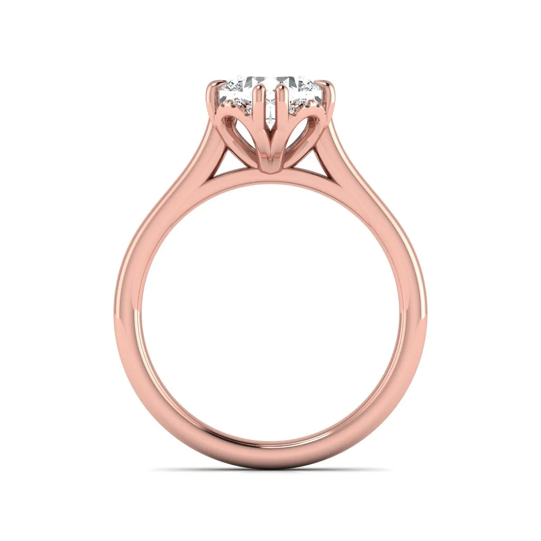 OctaPearl 1.5 ct Cushion Solitaire Lab Grown Diamond Double Claw Engagement Ring