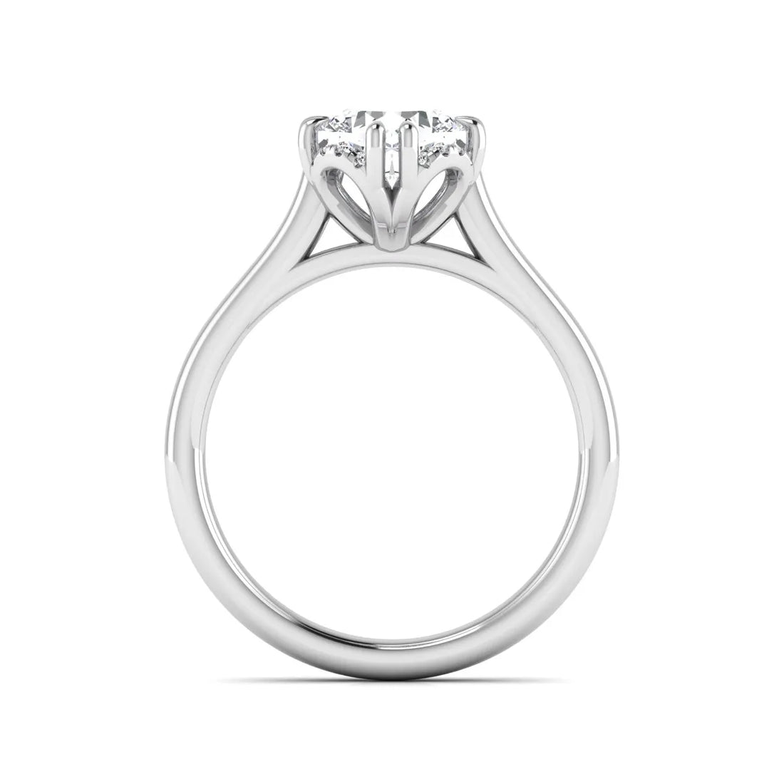 OctaPearl 1.5 ct Cushion Solitaire Lab Grown Diamond Double Claw Engagement Ring