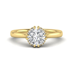OctaPearl 1.5 ct Cushion Solitaire Lab Grown Diamond Double Claw Engagement Ring