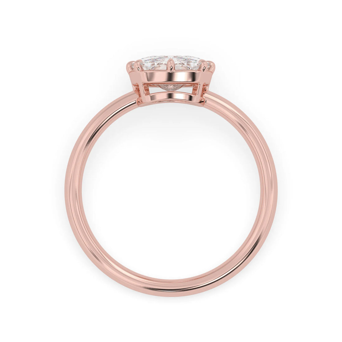 OctaPearl 2.5 ct Cushion Lab Grown Diamond Solitaire Engagement Ring