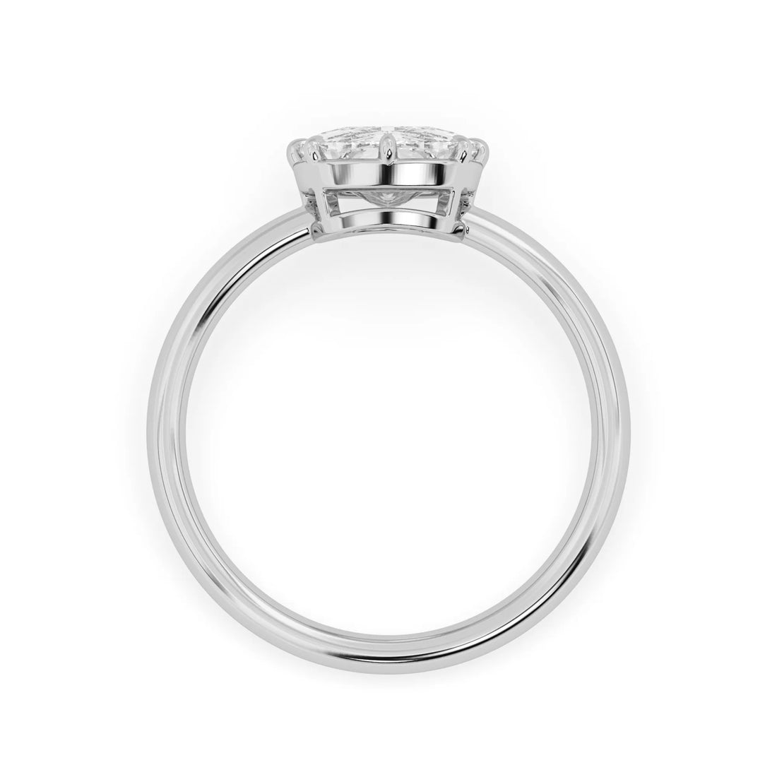 OctaPearl 2.5 ct Cushion Lab Grown Diamond Solitaire Engagement Ring