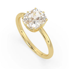 OctaPearl 2.5 ct Cushion Lab Grown Diamond Solitaire Engagement Ring - alternate view