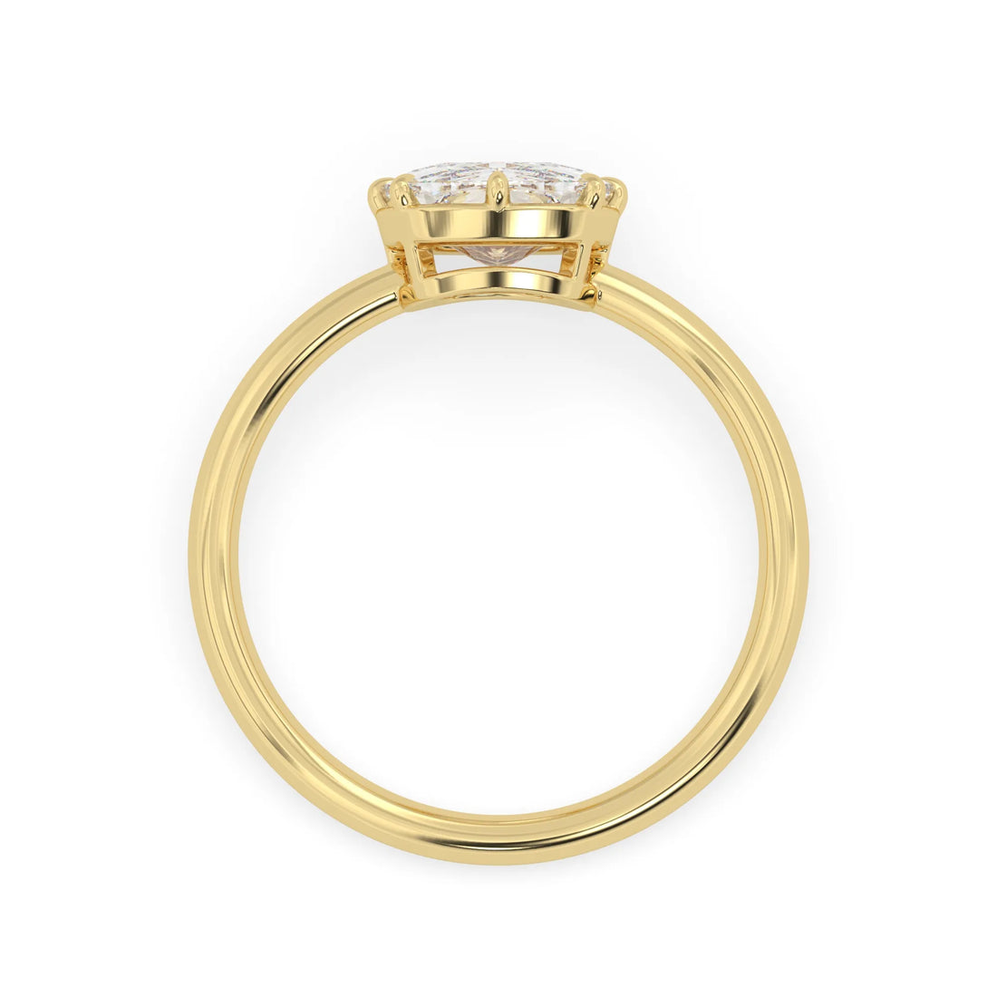 OctaPearl 2.5 ct Cushion Lab Grown Diamond Solitaire Engagement Ring