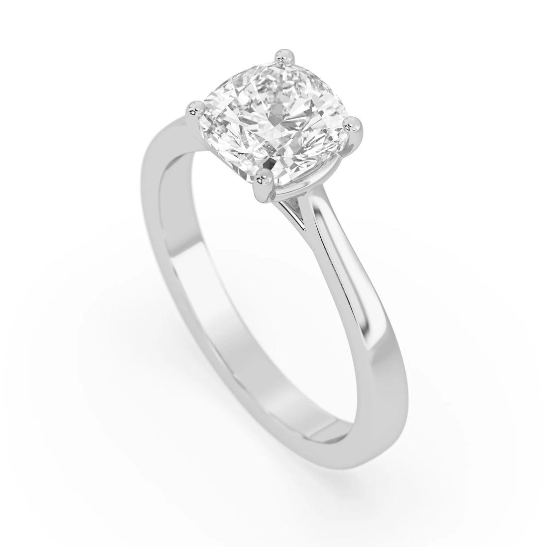 OctaPearl 1.5 ct Cushion Cut Lab Grown Diamond Solitaire Engagement Ring