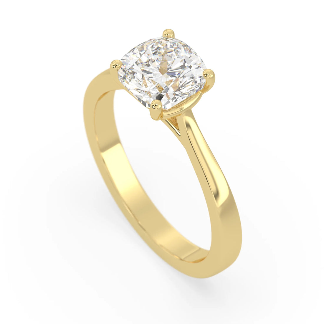 OctaPearl 1.5 ct Cushion Cut Lab Grown Diamond Solitaire Engagement Ring