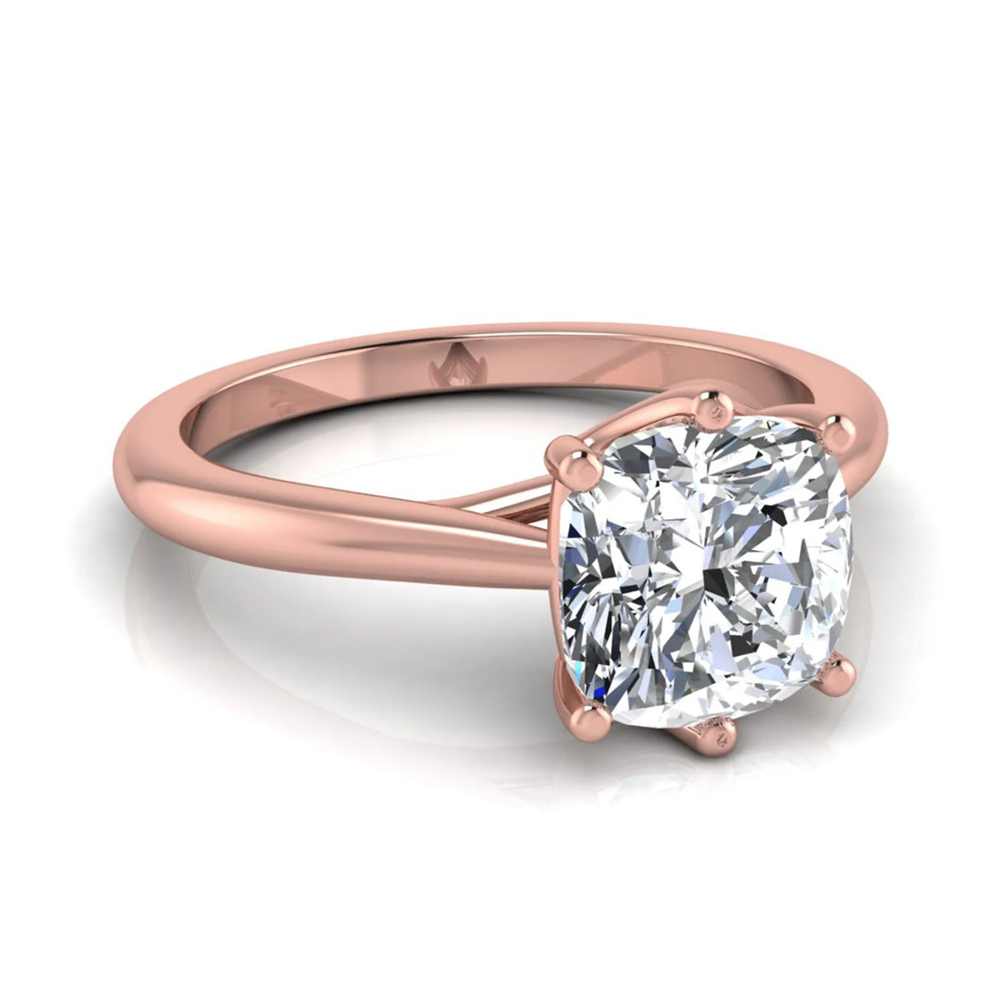 OctaPearl 1.5 ct Cushion Six Prong Lab Grown Diamond Solitaire Engagement Ring