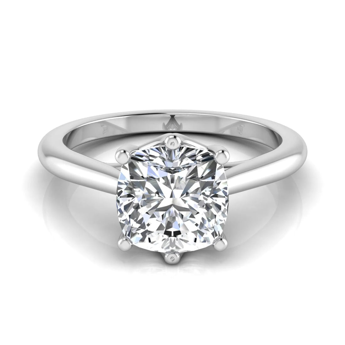 OctaPearl 1.5 ct Cushion Six Prong Lab Grown Diamond Solitaire Engagement Ring