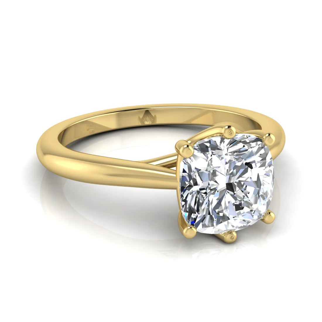 OctaPearl 1.5 ct Cushion Six Prong Lab Grown Diamond Solitaire Engagement Ring