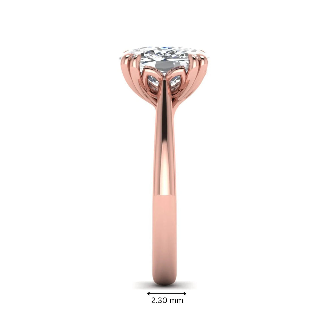 OctaPearl 2.5 ct Cushion Solitaire Lab Grown Diamond Engagement Ring