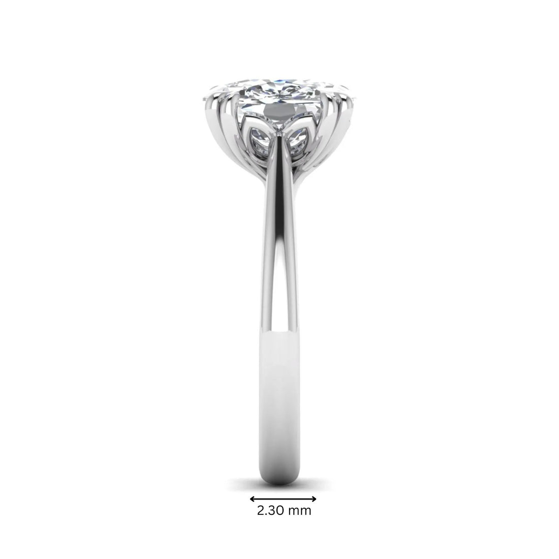 OctaPearl 2.5 ct Cushion Solitaire Lab Grown Diamond Engagement Ring