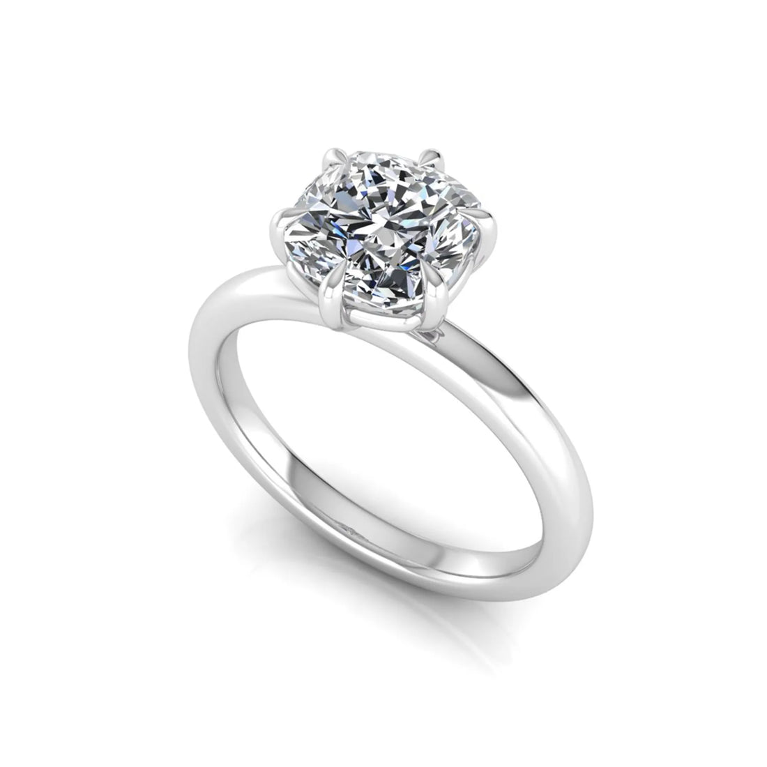 OctaPearl 1.5 ct Cushion Solitaire Lab Grown Diamond Engagement Ring