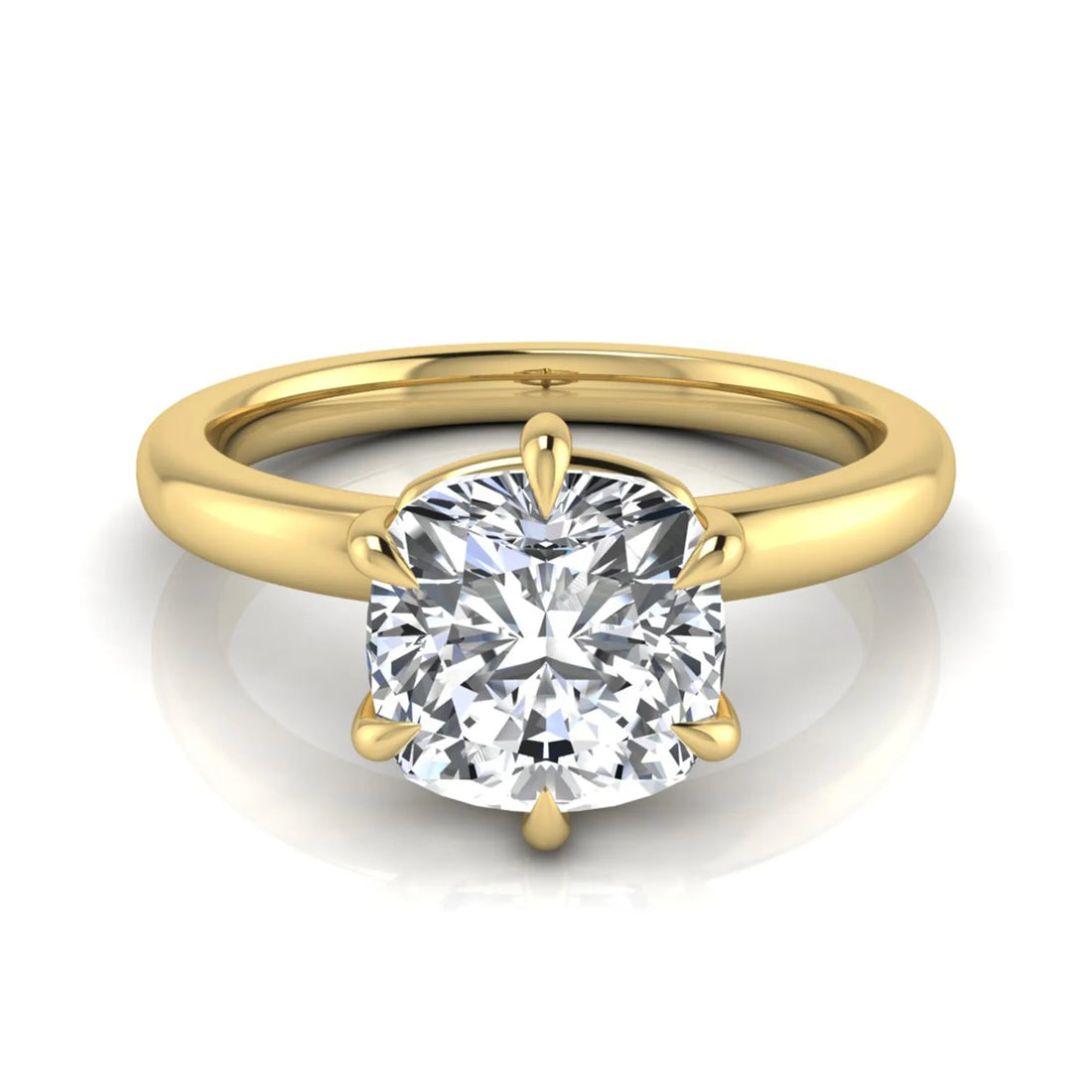 OctaPearl 1.5 ct Cushion Solitaire Lab Grown Diamond Engagement Ring