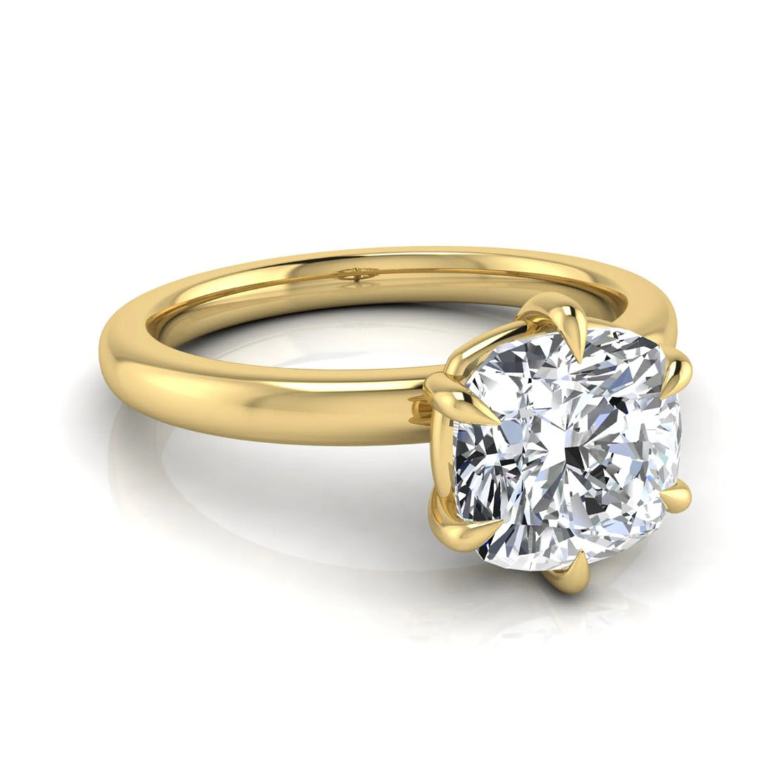 OctaPearl 1.5 ct Cushion Solitaire Lab Grown Diamond Engagement Ring