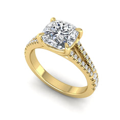 OctaPearl 2 ct Cushion Split Shank Pavé Lab Grown Diamond Engagement Ring - alternate view