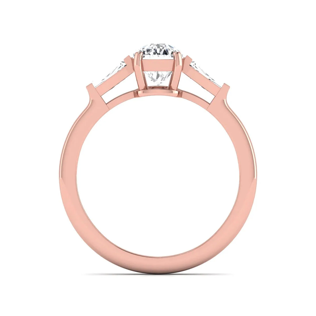 OctaPearl 2 ct Cushion Three Stone Lab Grown Diamond Engagement Ring