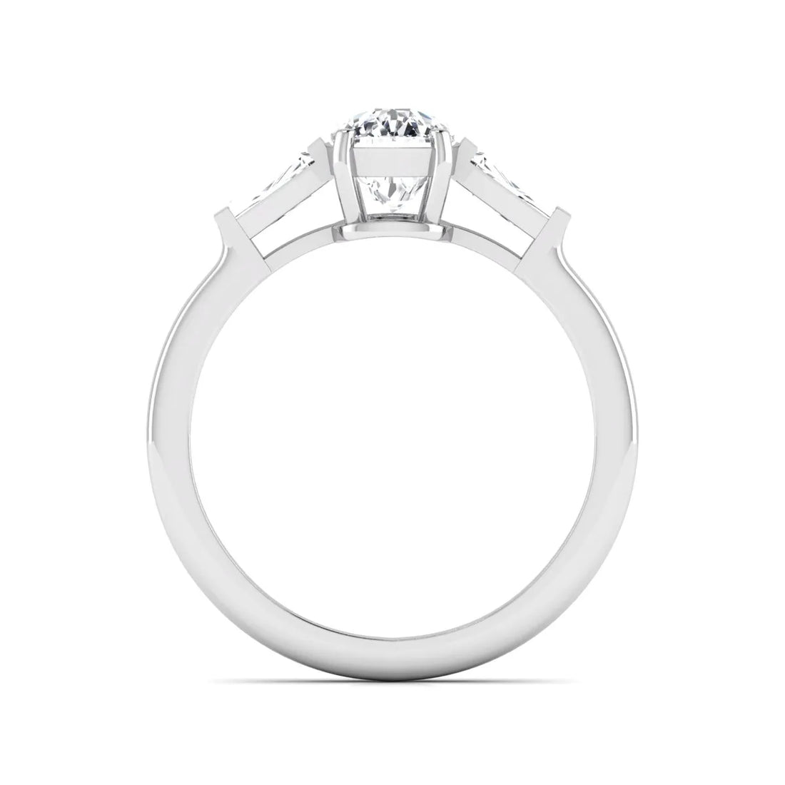 OctaPearl 2 ct Cushion Three Stone Lab Grown Diamond Engagement Ring