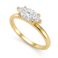 OctaPearl 1 ct East-West Marquise Lab Grown Diamond Solitaire Engagement Ring - alternate view