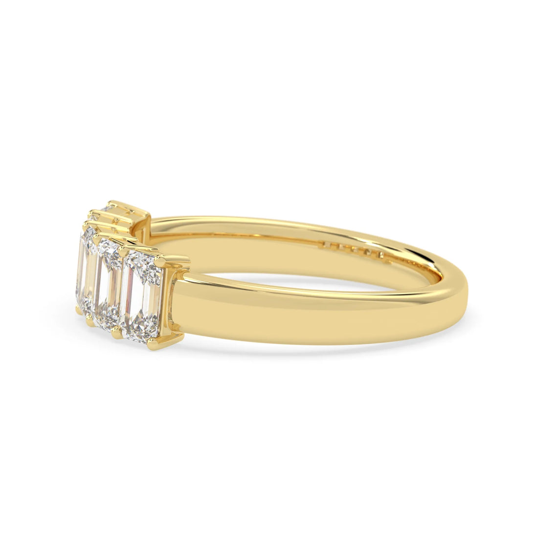 OctaPearl Emerald Cut Lab Grown Diamond Five Stone Engagement Ring