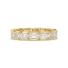 OctaPearl Emerald Cut Lab Grown Diamond Full Eternity Wedding Band