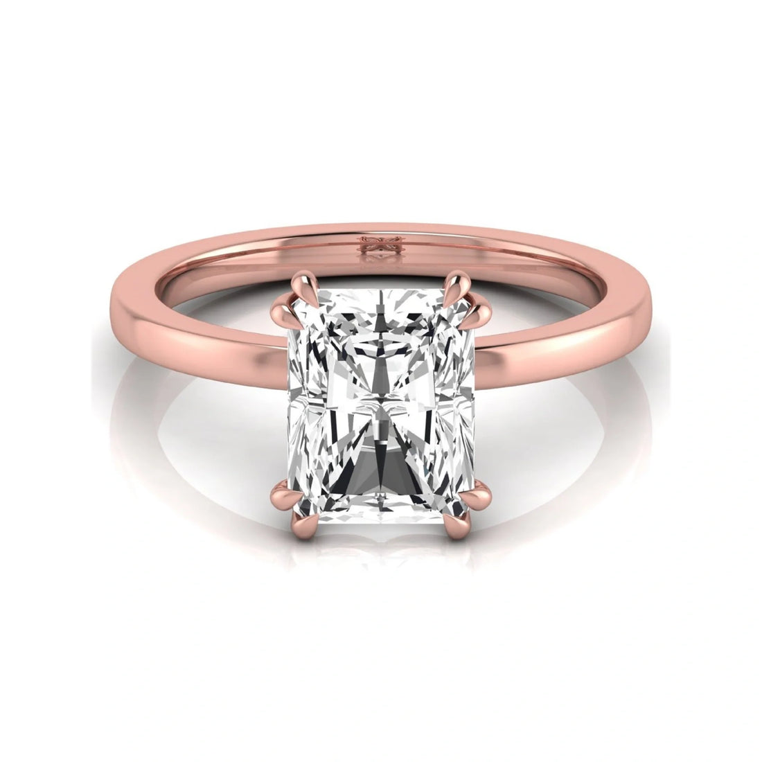 OctaPearl 2.5 ct Emerald Cut Lab Grown Diamond Solitaire Engagement Ring