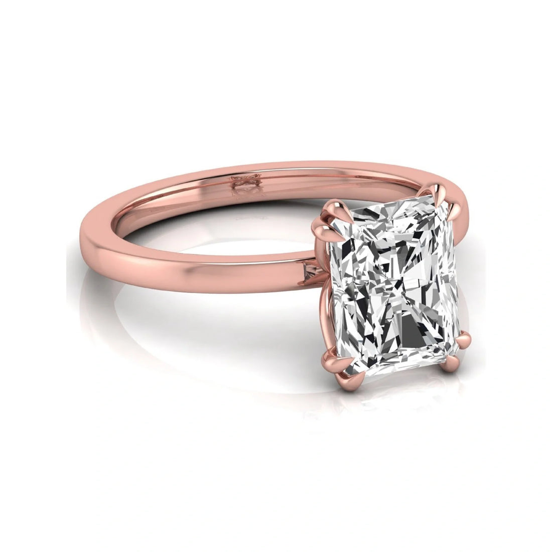OctaPearl 2.5 ct Emerald Cut Lab Grown Diamond Solitaire Engagement Ring