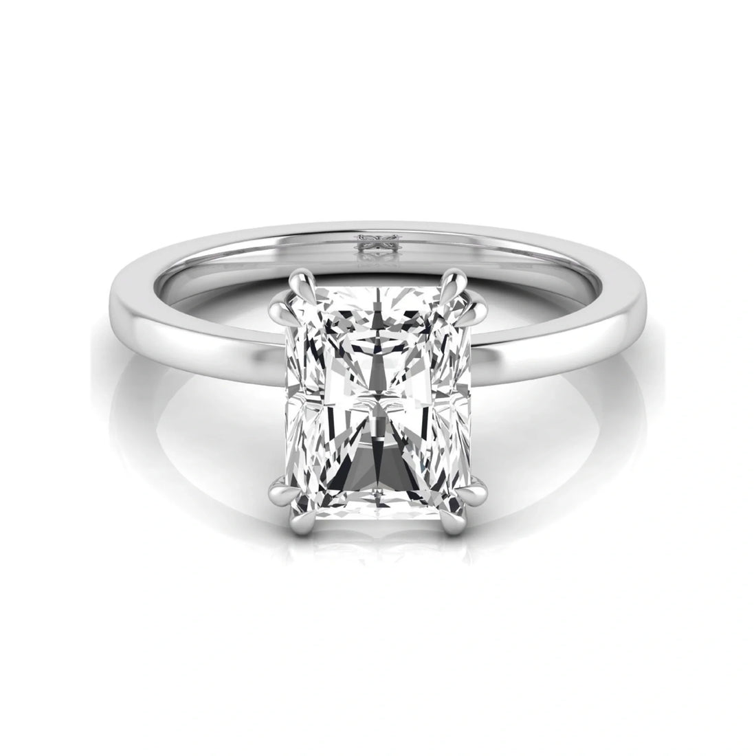 OctaPearl 2.5 ct Emerald Cut Lab Grown Diamond Solitaire Engagement Ring