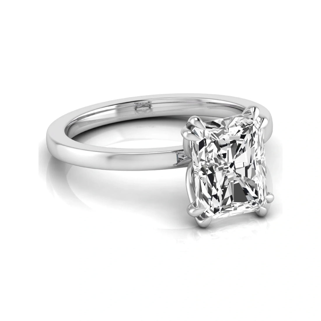 OctaPearl 2.5 ct Emerald Cut Lab Grown Diamond Solitaire Engagement Ring