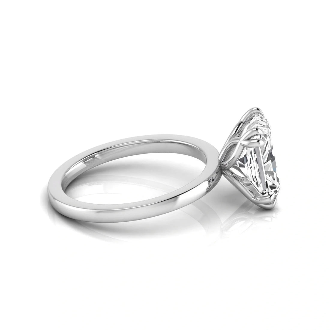 OctaPearl 2.5 ct Emerald Cut Lab Grown Diamond Solitaire Engagement Ring