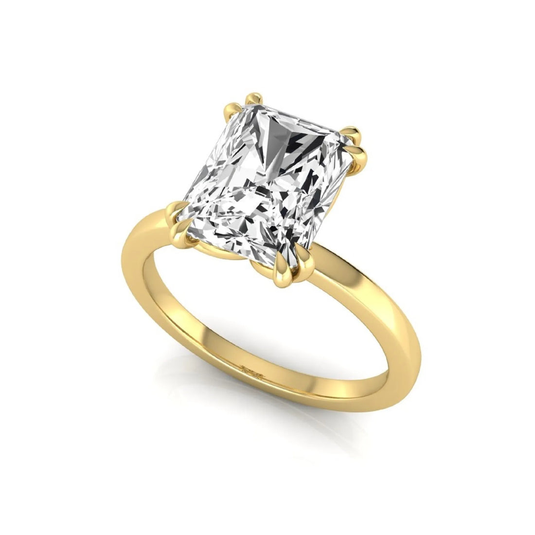 OctaPearl 2.5 ct Emerald Cut Lab Grown Diamond Solitaire Engagement Ring