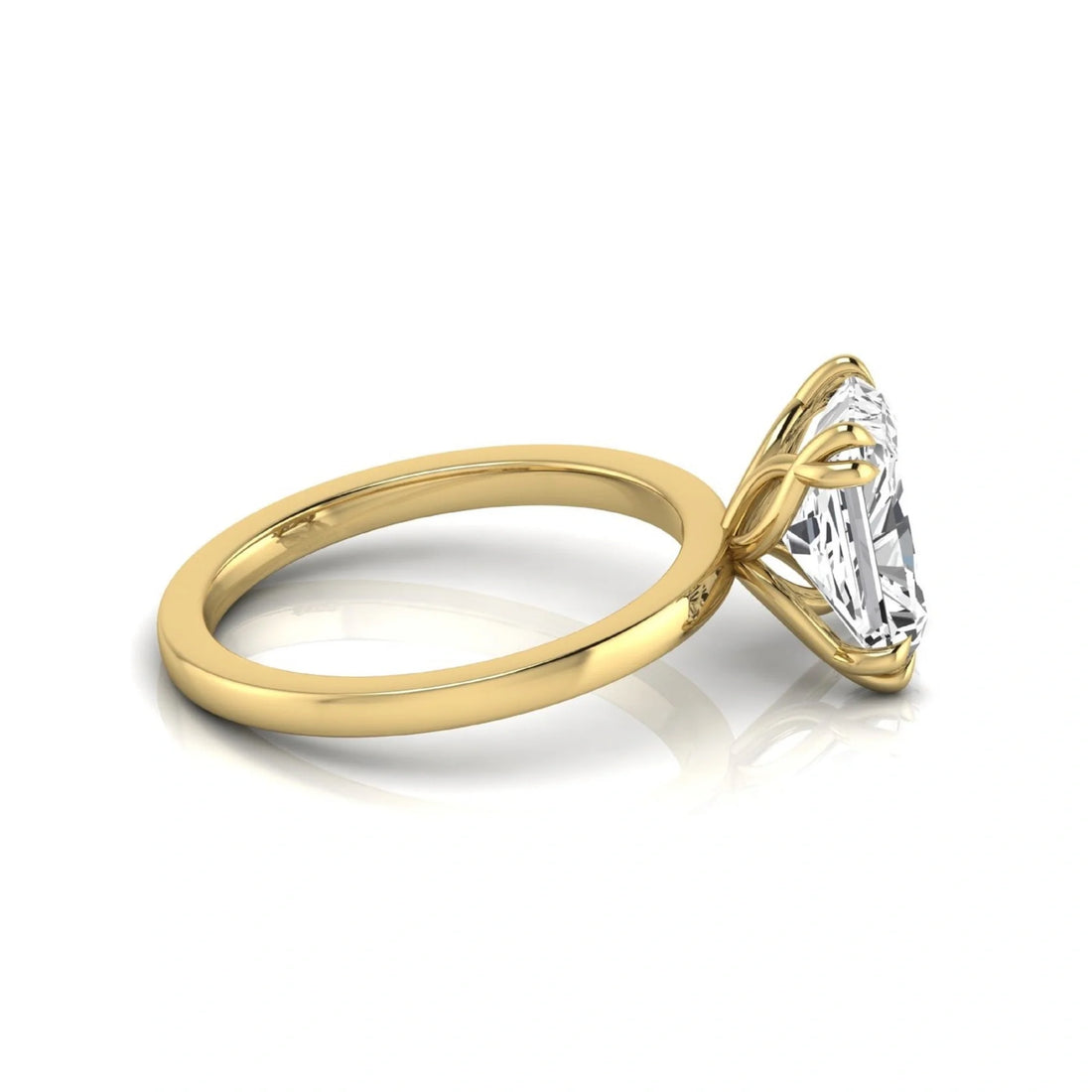 OctaPearl 2.5 ct Emerald Cut Lab Grown Diamond Solitaire Engagement Ring
