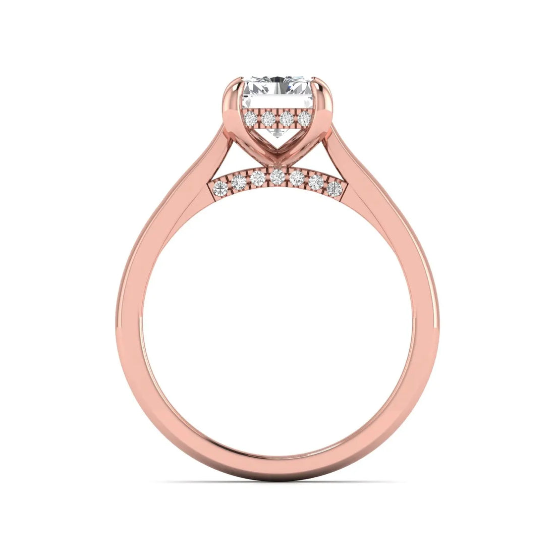 OctaPearl 1.5 ct Emerald Cut Lab Grown Diamond Solitaire Engagement Ring