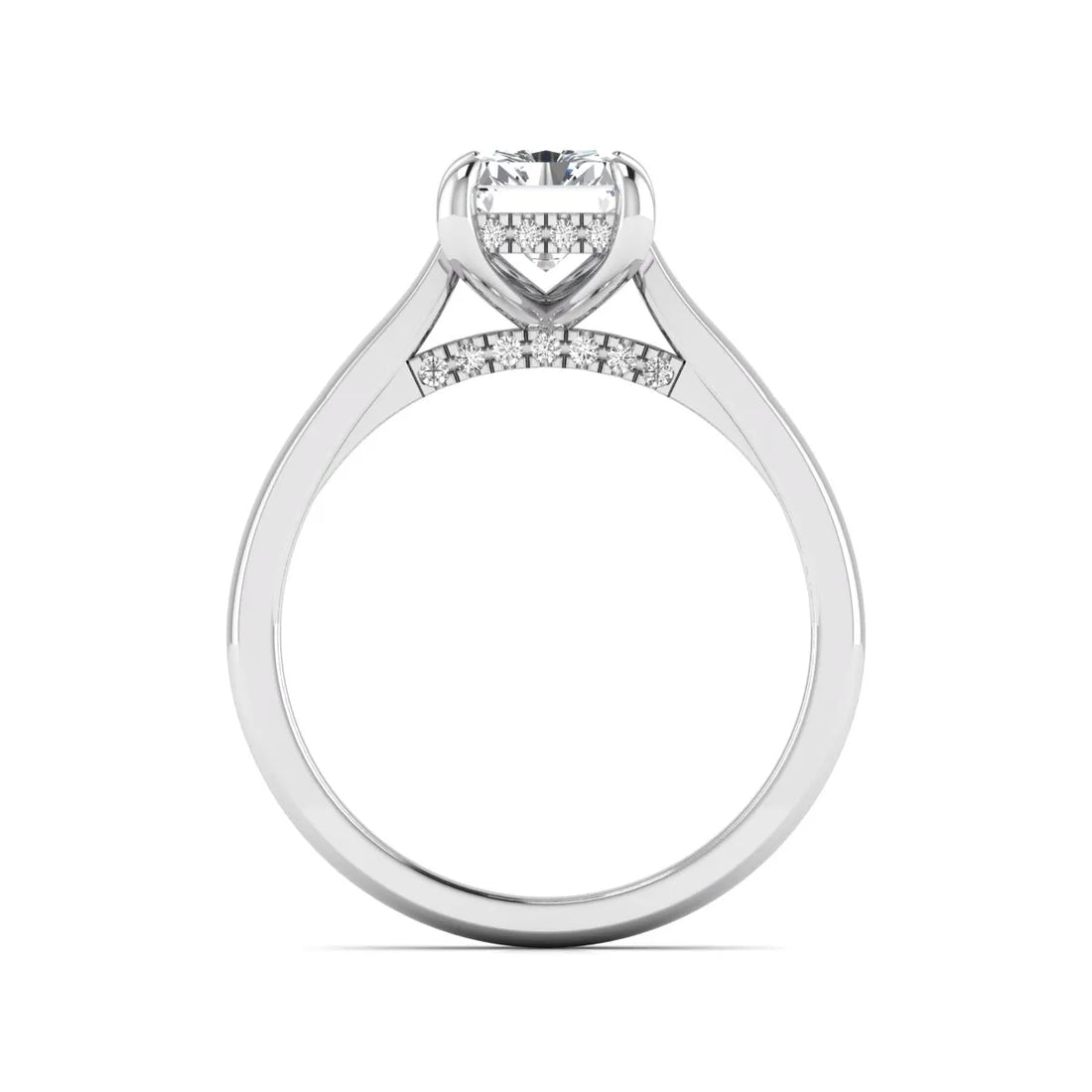 OctaPearl 1.5 ct Emerald Cut Lab Grown Diamond Solitaire Engagement Ring