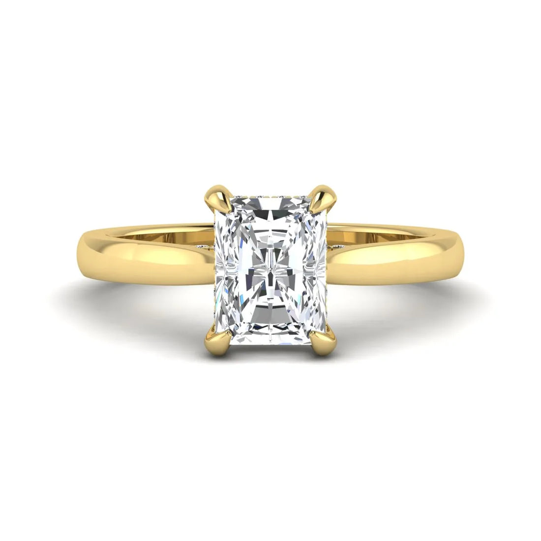 OctaPearl 1.5 ct Emerald Cut Lab Grown Diamond Solitaire Engagement Ring