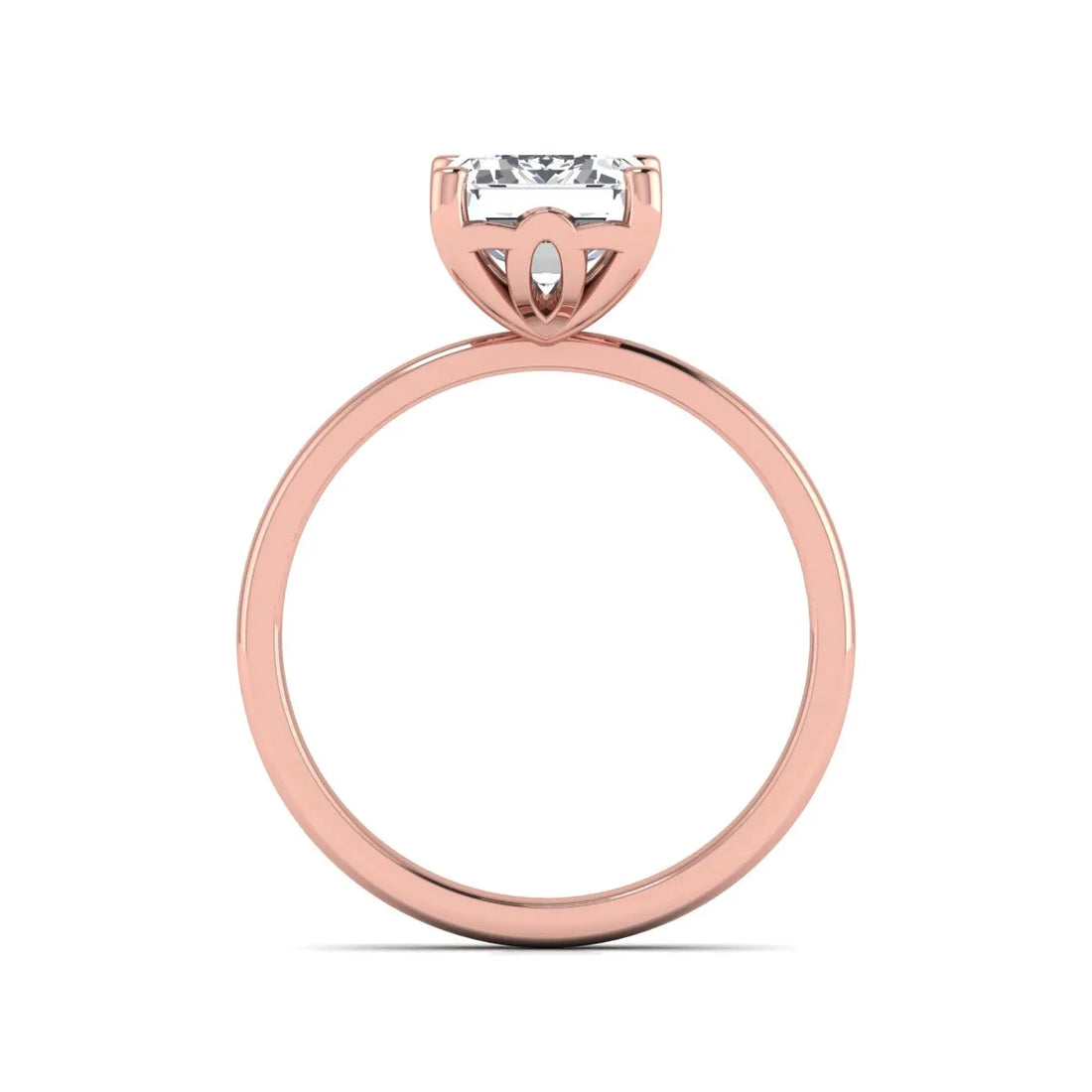 OctaPearl 2.5 ct Emerald Cut Lab Grown Diamond Solitaire Engagement Ring
