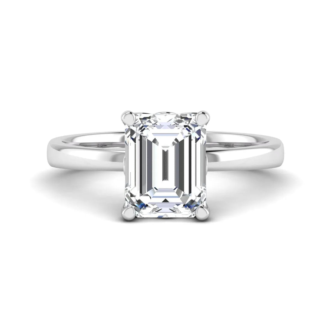 OctaPearl 2.5 ct Emerald Cut Lab Grown Diamond Solitaire Engagement Ring