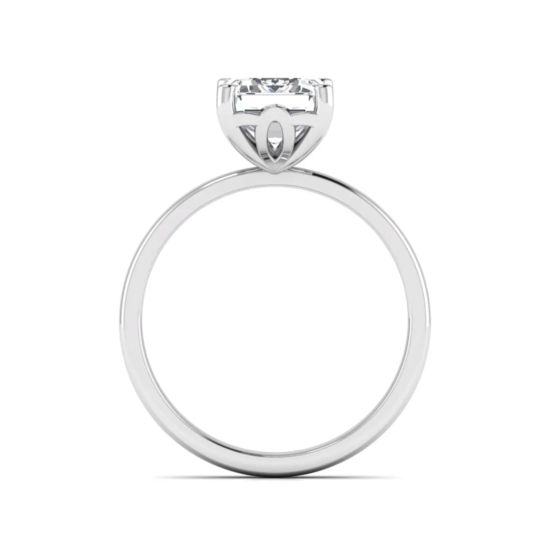 OctaPearl 2.5 ct Emerald Cut Lab Grown Diamond Solitaire Engagement Ring