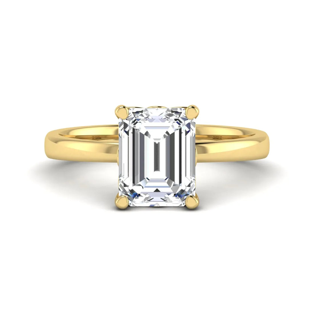 OctaPearl 2.5 ct Emerald Cut Lab Grown Diamond Solitaire Engagement Ring