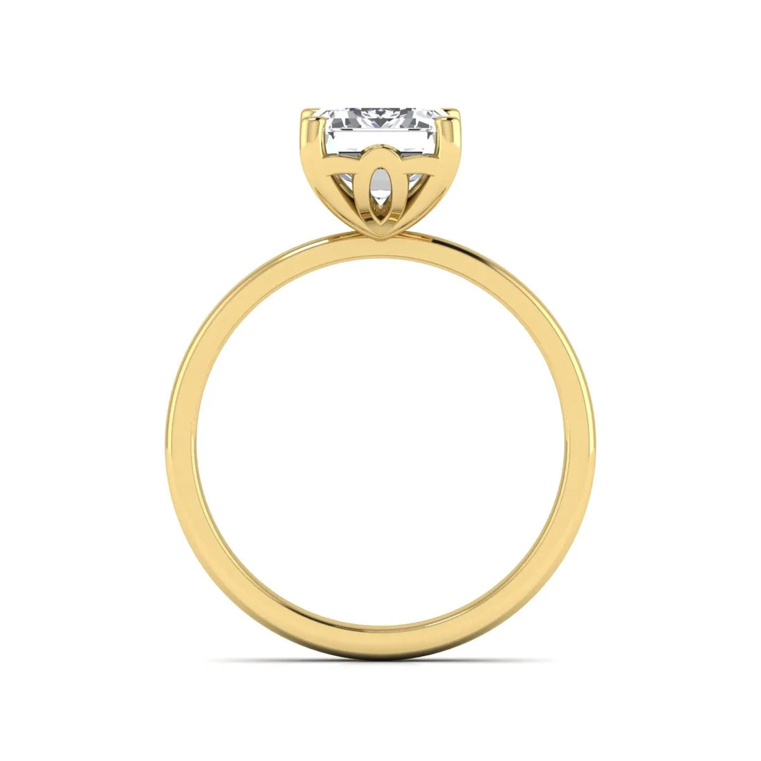 OctaPearl 2.5 ct Emerald Cut Lab Grown Diamond Solitaire Engagement Ring