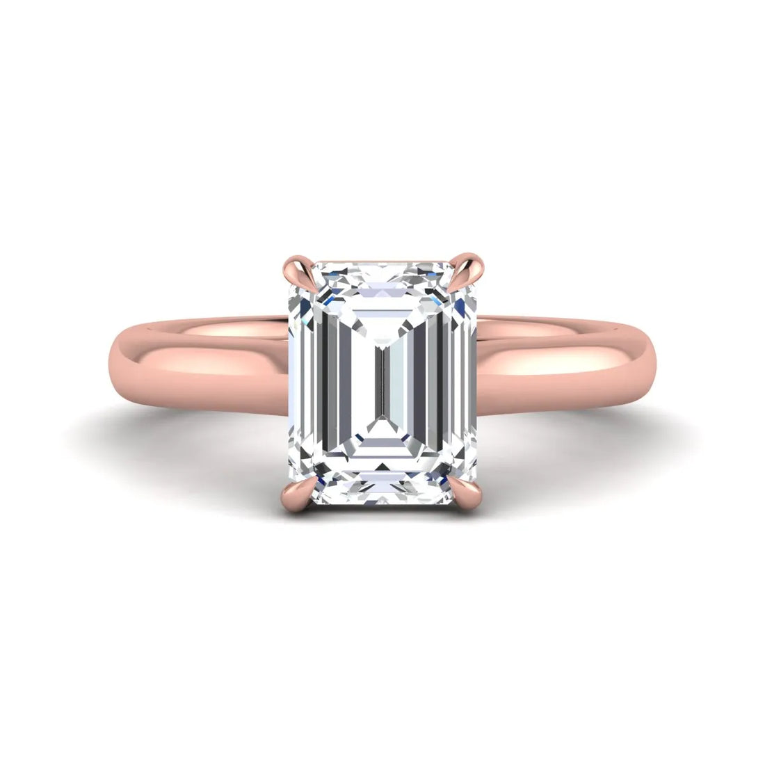OctaPearl 2.5 ct Emerald Cut Solitaire Lab Grown Diamond Engagement Ring