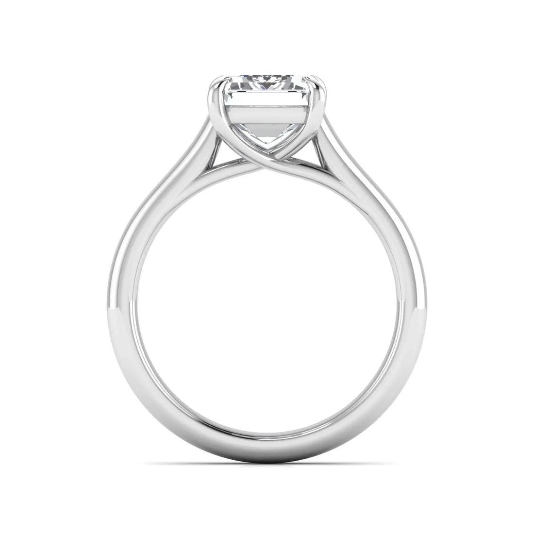 OctaPearl 2.5 ct Emerald Cut Solitaire Lab Grown Diamond Engagement Ring
