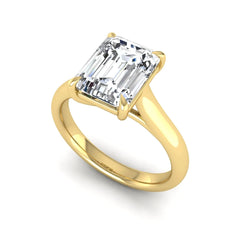 OctaPearl 2.5 ct Emerald Cut Solitaire Lab Grown Diamond Engagement Ring - alternate view