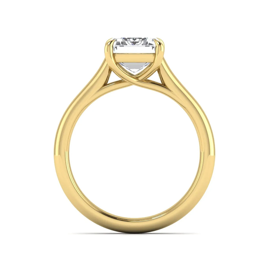 OctaPearl 2.5 ct Emerald Cut Solitaire Lab Grown Diamond Engagement Ring