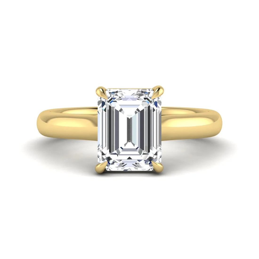 OctaPearl 2.5 ct Emerald Cut Solitaire Lab Grown Diamond Engagement Ring