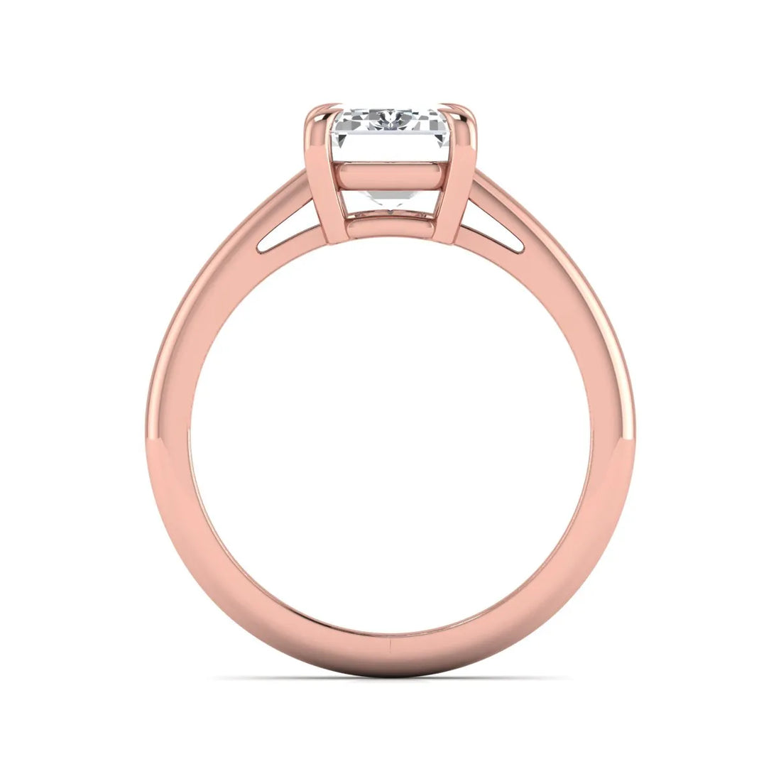 OctaPearl 2.5 ct Emerald Cut Solitaire Lab Grown Diamond Engagement Ring